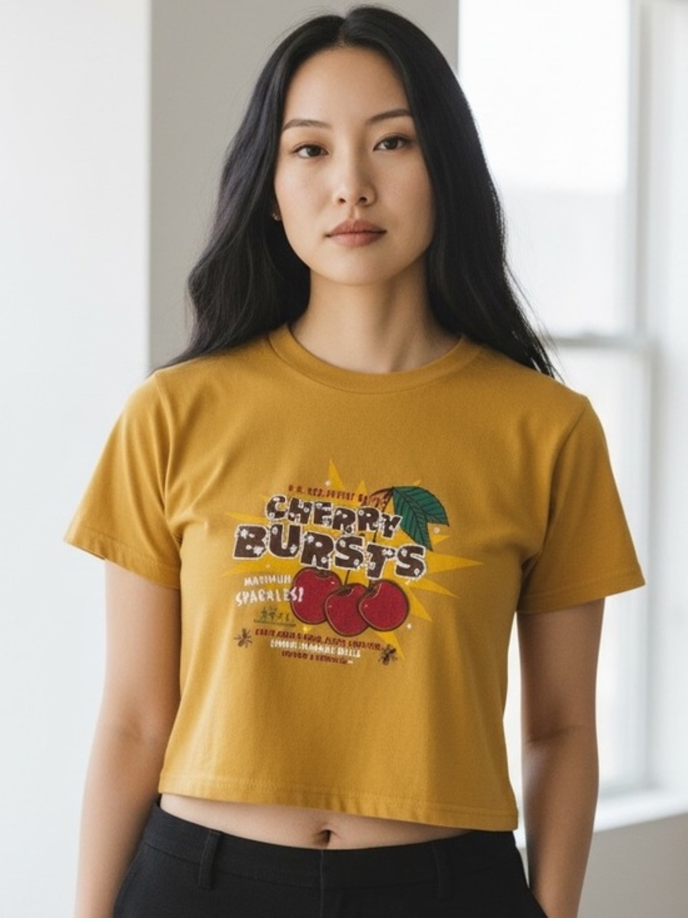 🍒 Fossil Cherry Bursts Fireworks Graphic Tee | Y2K Novelty | NEW